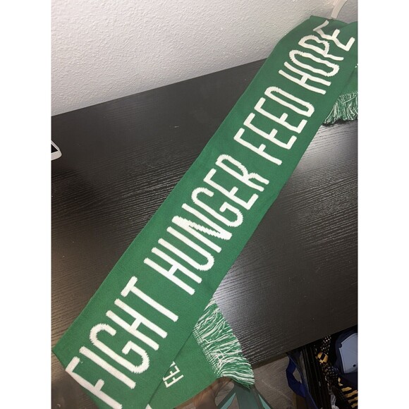 We Can Solve Hunger Fight Hunger Feed Hope Scarf Sports Green Adult Unisex warm - Picture 2 of 3
